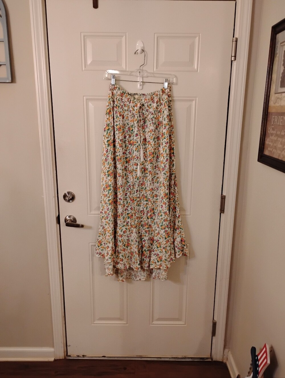 Cynthia Rowley Women's Floral Ruffle Hem Maxi Skirt - White Multi